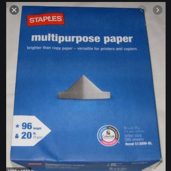 Staples Multipurpose Laser Inkjet Printer Paper - Picture 3 of 3